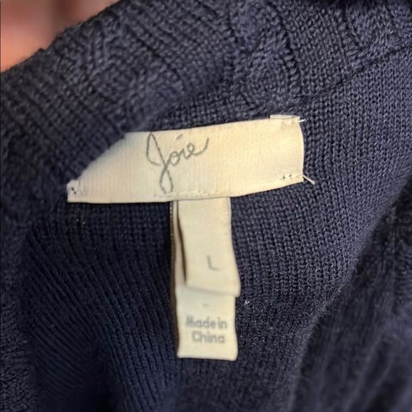 Joie Blue Alyshia Pockets Cardigan Blazer Modern Boho Office Preppy Academia - Picture 7 of 10